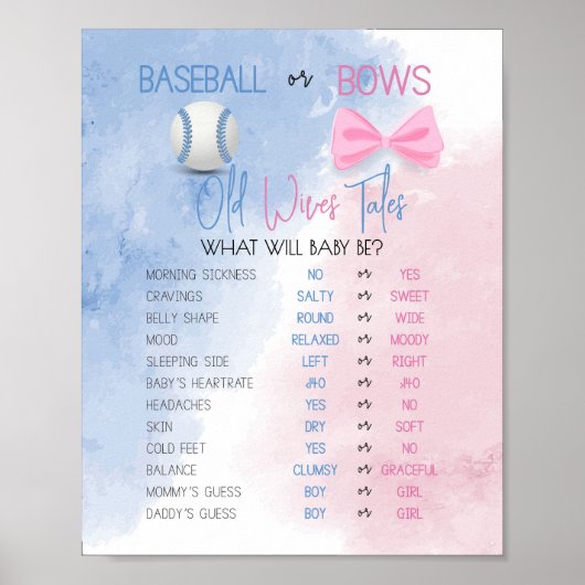 Old Wives Tales onthullen geslachtsteken Poster (Voorkant)