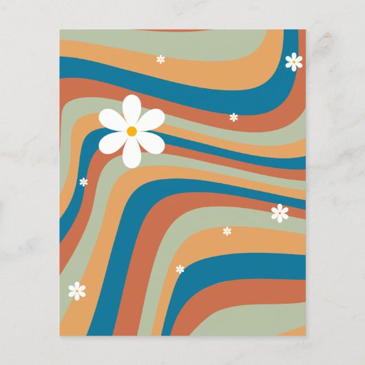 Old Wives Tales Retro Groovy Baby shower spel Flyer (Achterkant)