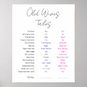 Old Wives Tales Spel Party Teken Poster (Voorkant)
