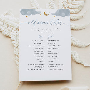 Old Wives Twinkle Star Baby shower Game Invi Kaart