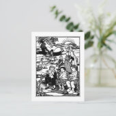 Old Woman and Shoe House Nursery Rhyme Briefkaart (Staand voorkant)