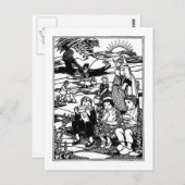 Old Woman and Shoe House Nursery Rhyme Briefkaart (Voorkant / Achterkant)