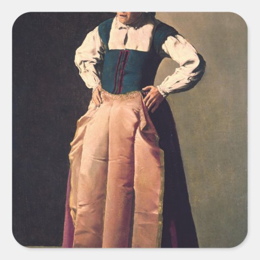 Old Woman, c.1618-19 Vierkante Sticker (Voorkant)