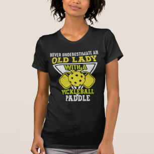 Old Woman Love Pickleball Sport, Funny Pickleball T-shirt