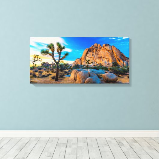 Old Woman Rock - Joshua Tree National Park Canvas Afdruk (Insitu (Houten vloer))