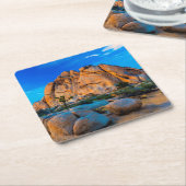 Old Woman Rock - Joshua Tree National Park Kartonnen Onderzetters (Schuin)