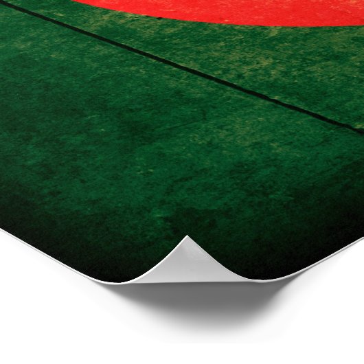 Old Wood Bangladesh Flag Poster (Hoek)