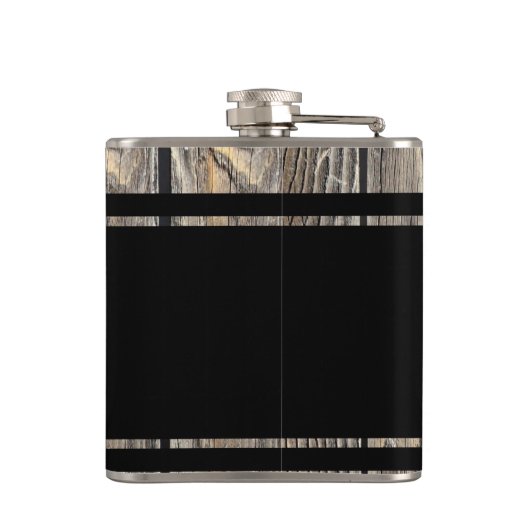 Old Wood Black BEST MAN Trouwfles Heupfles (Achterkant)