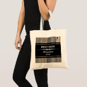 Old Wood Black BEST MAN Wedding Canvas tas (Voorkant (product))