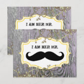 Old Wood Country Chic Swirly Vine Ik ben haar Mr. Briefkaart (Voorkant / Achterkant)