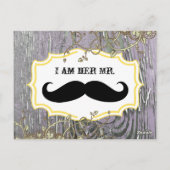 Old Wood Country Chic Swirly Vine Ik ben haar Mr. Briefkaart (Achterkant)