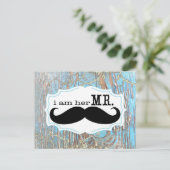 Old Wood Country Chic Swirly Vine Ik ben haar Mr. Briefkaart (Staand voorkant)