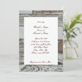 Old Wood Daisy Bridal Shower Invitation Kaart (Staand voorkant)