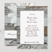 Old Wood Daisy Bridal Shower Invitation Kaart (Voorkant / Achterkant)