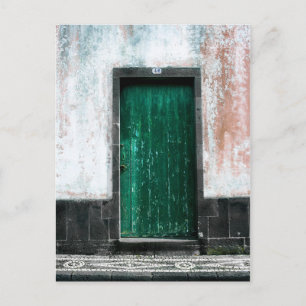 Old Wood door Azoren Portugal Briefkaart