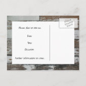 Old Wood Look Save the Date Aankondigingskaart (Achterkant)