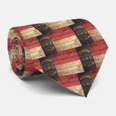 Old Wood North Carolina Flag; Stropdas (Opgerold)