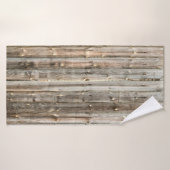 Old wood panel interior texturehome decor, backgro badhanddoek (Badhanddoek)