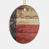 Old Wood Texas Flag Keramisch Ornament (Rechts)