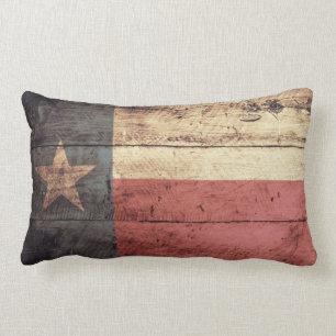 Old Wood Texas Flag Kussen
