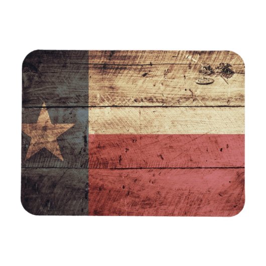 Old Wood Texas Flag Magneet (Horizontaal)