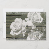 Old Wood White Ghost Rozen Weddenschap Kaart (Achterkant)