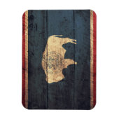 Old Wood Wyoming Flag Magneet (Verticaal)