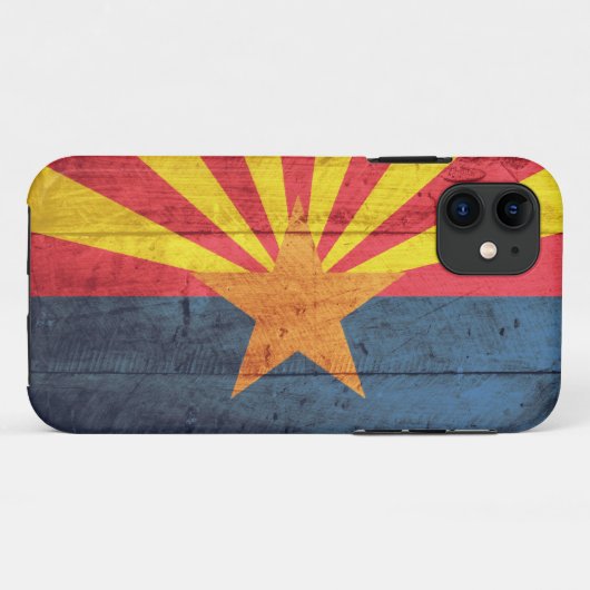 Old Wooden Arizona Flag iPhone 5 Hoesje (Achterkant (horizontaal))