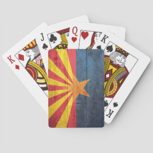 Old Wooden Arizona Flag Playing Cards Speelkaarten