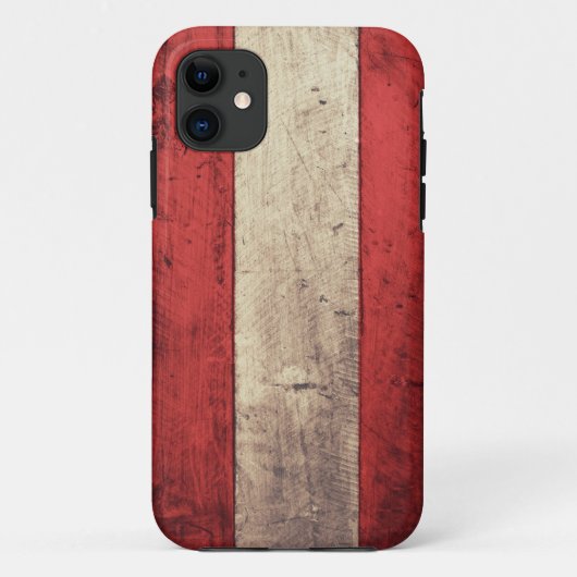 Old Wooden Austria Flag Case-Mate iPhone Case (Achterkant)