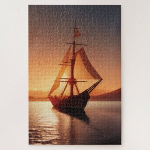 Old Wooden Boat Jigzaag Puzzle Legpuzzel