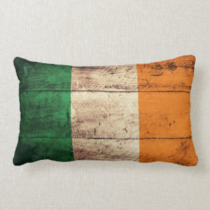 Old Wooden Ireland Flag Kussen