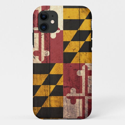 Old Wooden Maryland Flag iPhone 5 Hoesje (Achterkant)