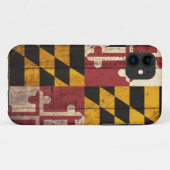 Old Wooden Maryland Flag iPhone 5 Hoesje (Achterkant (horizontaal))