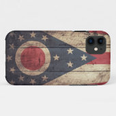Old Wooden Ohio Flag iPhone 5 Hoesje (Achterkant (horizontaal))