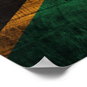 Old Wooden South Africa Flag Poster (Hoek)