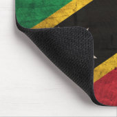 Old Wooden St. Kitts en Nevis Flag Muismat (Hoek)