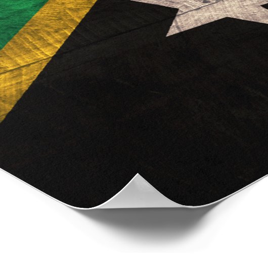 Old Wooden St. Kitts en Nevis Flag Poster (Hoek)