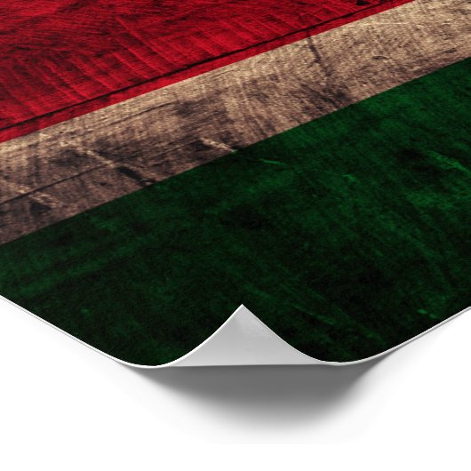 Old Wooden Suriname Flag Poster (Hoek)