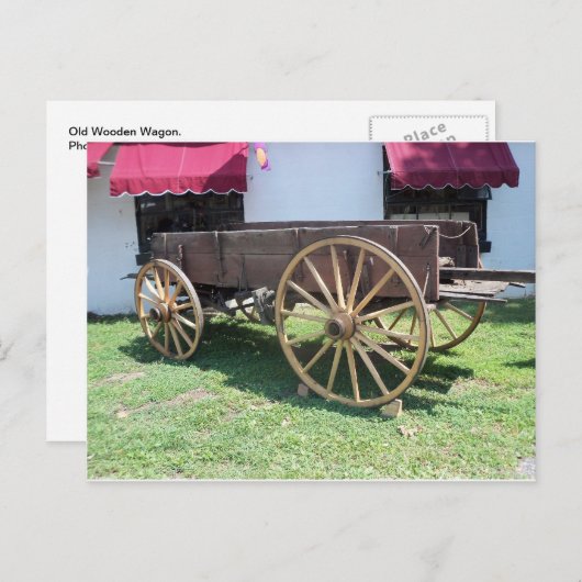 Old Wooden Wagon Briefkaart (Voorkant / Achterkant)