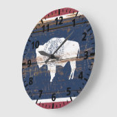 Old Wooden Wyoming State Flag Grote Klok (Hoek)