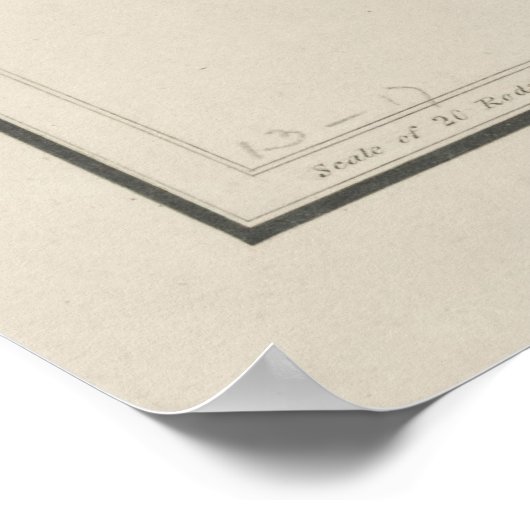 Old Worcester MA Map (1829)  Massachusetts Poster (Hoek)