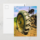 Old, Working John Deere Tractor Briefkaart (Voorkant / Achterkant)