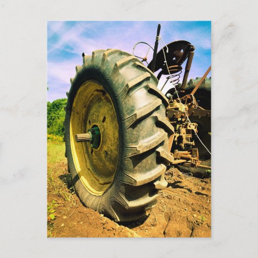 Old, Working John Deere Tractor Briefkaart (Voorkant)