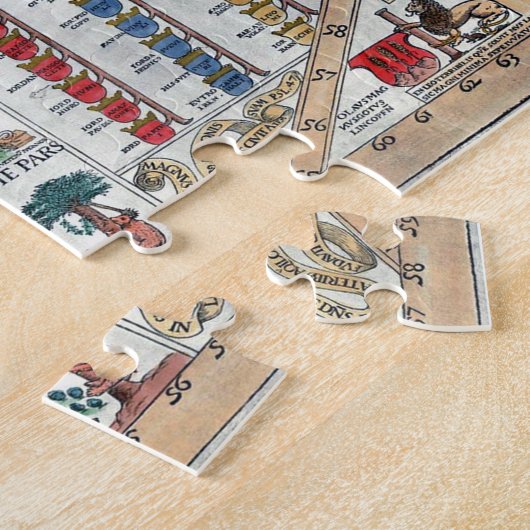 Old World Carta Marina Map Legpuzzel (Zijkant)