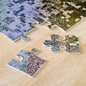 Old World City Skyline met Spires Modern Art Legpuzzel (Zijkant)