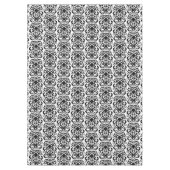 Old World Damask Black op White Tafelkleed (Voorkant)