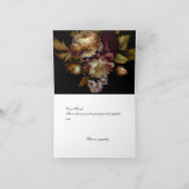 Old World Dark Floral Bouquet SYMPATHY Kaart (Binnen)