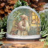 Old World Father Christmas in Winter Snow Globe Sneeuwbol