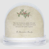 Old World Father Christmas in Winter Snow Globe Sneeuwbol (Achterkant)